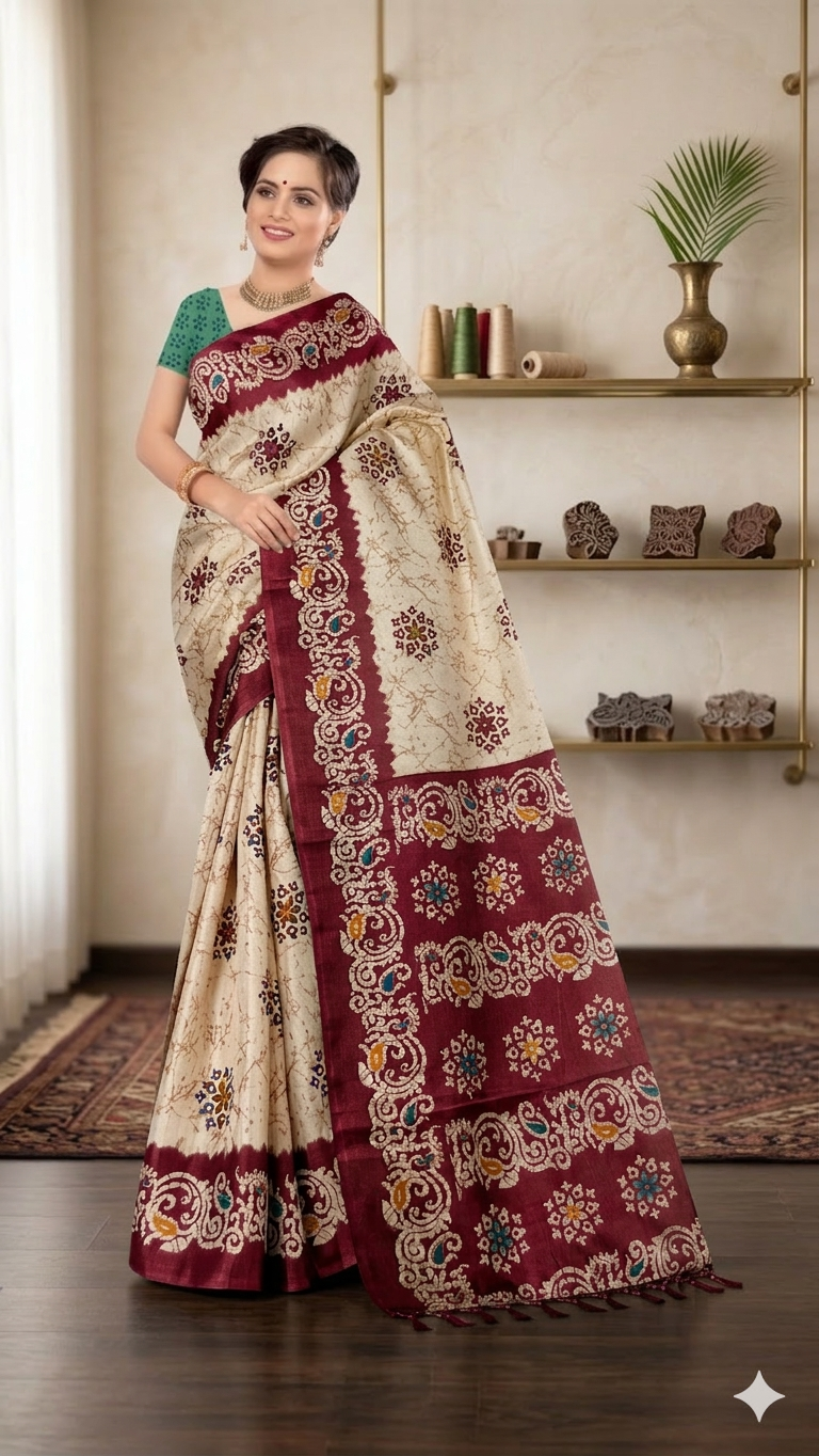Off White Woven Cotton Silk Saree with Blouse Piece – Lightweight Daily Wear Ethnic Saree