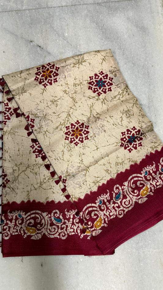 Off White Woven Cotton Silk Saree with Blouse Piece – Lightweight Daily Wear Ethnic Saree
